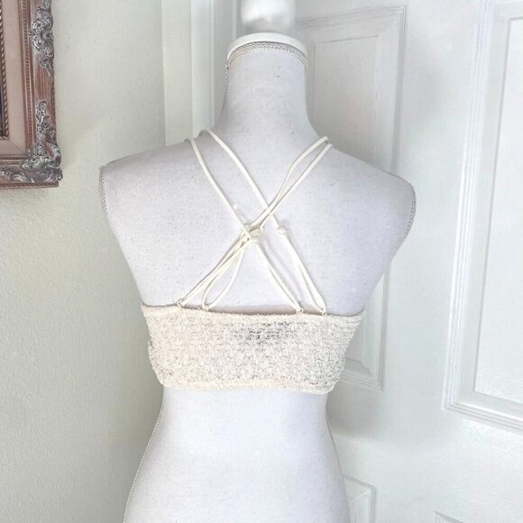 Free People Intimately Ivory White Miss DAZIE Bralette Crochet Size Medium - Picture 5 of 14